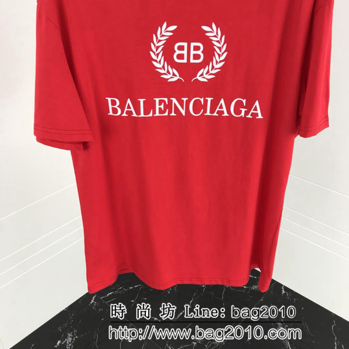 BALENCIAGA巴黎世家 19ss 麥穗雙B短袖 定制面料 七色可選百搭款 男女同款 ydi2463